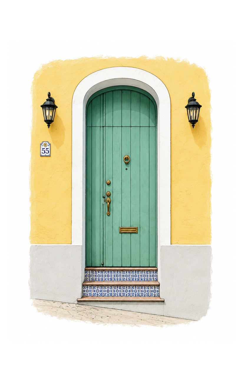 Puerta Naranja Calle Luna